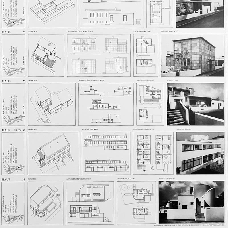 Die Weissenhofsiedlung / The Weissenhof Estate poster (Mies van der Rohe, Corbusier, Gropius etc)