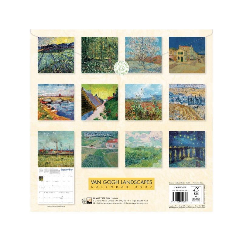 Vincent van Gogh Landscapes 2027 Wall Calendar