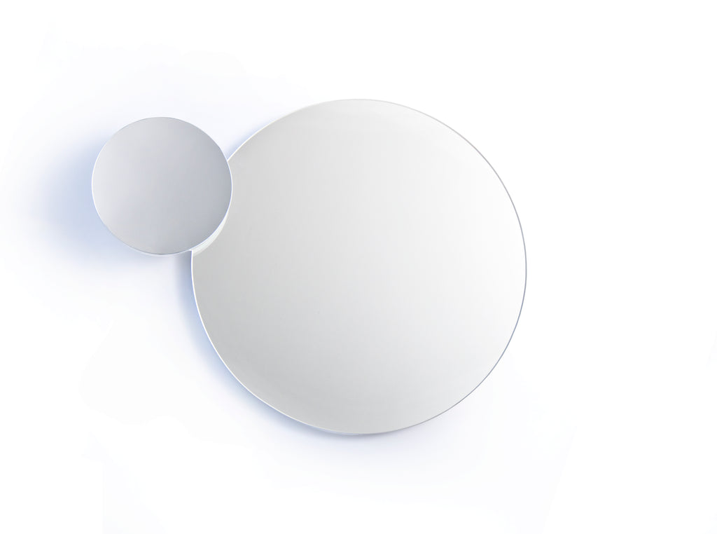 Eclipse mirror - white - des. Lincoln Rivers for Wireworks