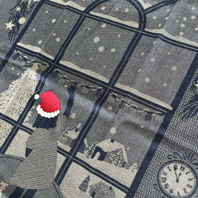 Noël à la Fenêtre - Christmas tea towel - by Tissage Moutet
