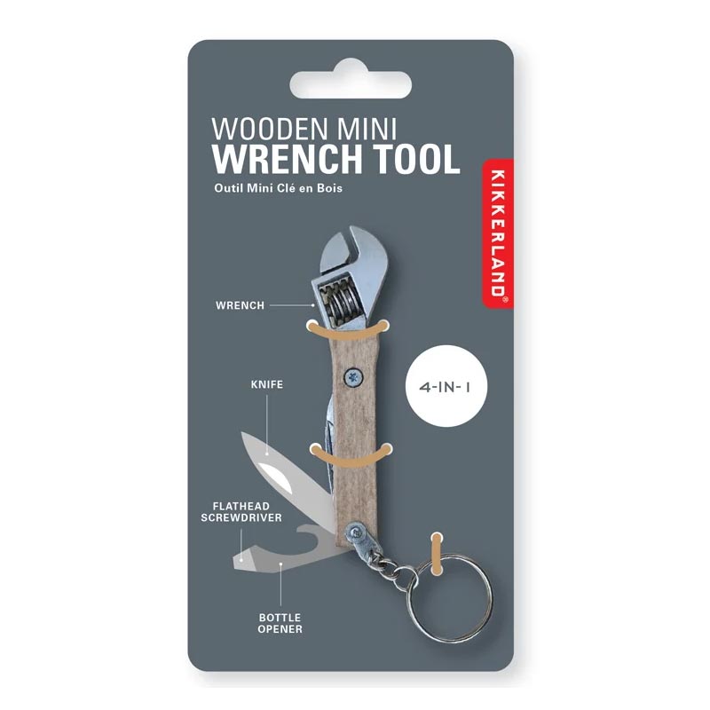 Wooden Mini Wrench Tool - by Kikkerland