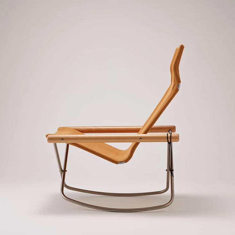 Nychair X Rocking - Oil beech - Camel - des. Takeshii Ni