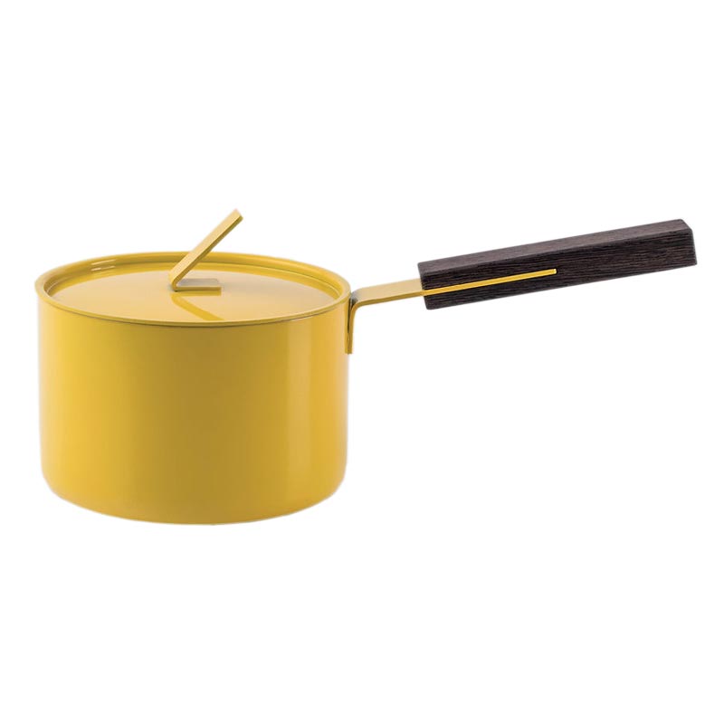 Yellow saucepan, 16cm, des. Lara Caffi for knIndustrie