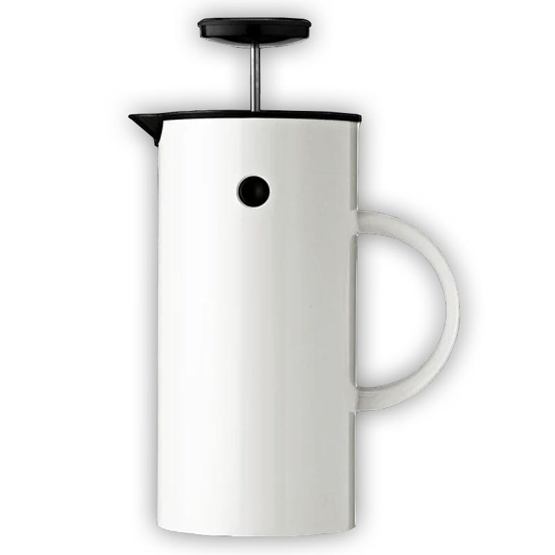 EM77 French Press - White, 1L - des. Erik Magnussen for Stelton
