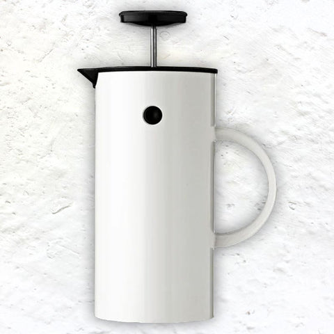 EM77 French Press - White, 1L - des. Erik Magnussen for Stelton