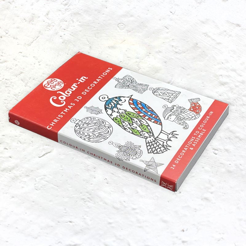 Colour-In Christmas Decorations - 24 3-D Decorations to Colour in & Assemble