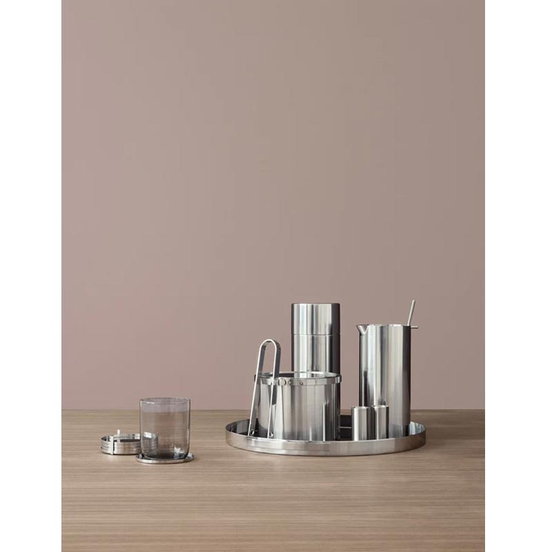 Cylinda-Line Stainless Steel Coasters - set of 6 - des. Arne Jacobsen for Stelton