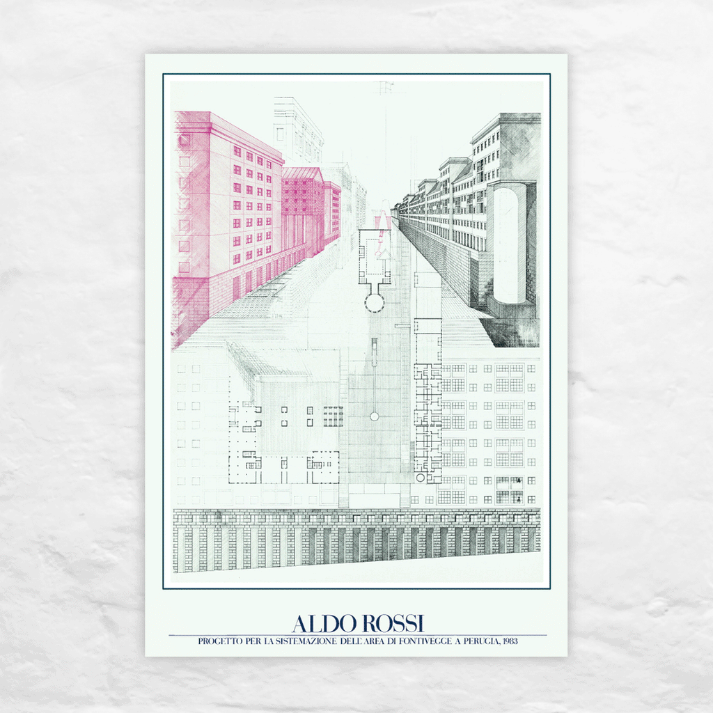 Aldo Rossi, Project for Perugia / Projekt fur Perugia poster