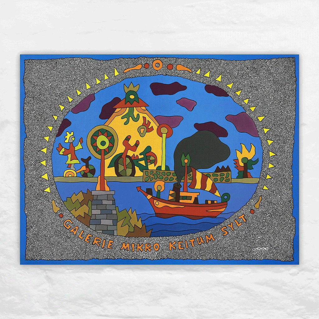 Galerie Mikro Keitum Sylt poster by Alexis Akrithakis (Galerie Mikro, Berlin, 1971)