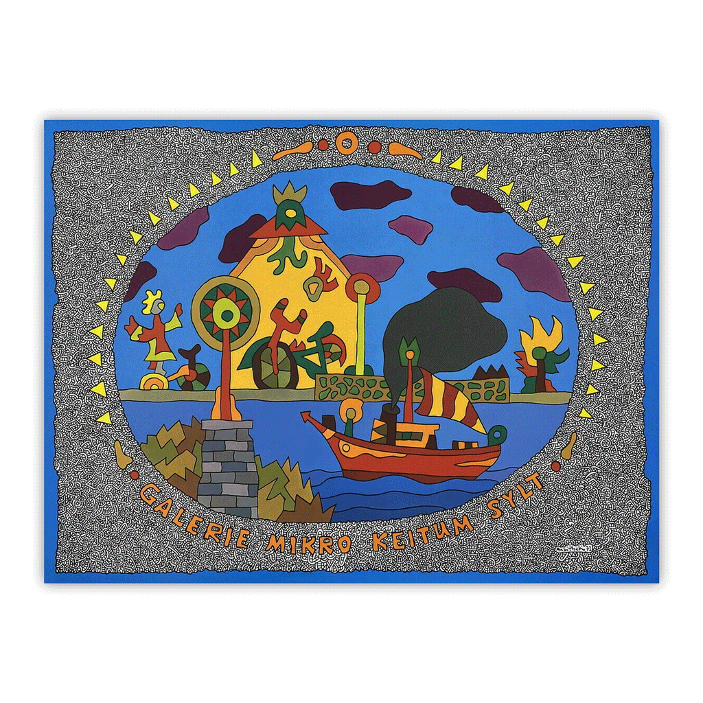 Galerie Mikro Keitum Sylt poster by Alexis Akrithakis (Galerie Mikro, Berlin, 1971)