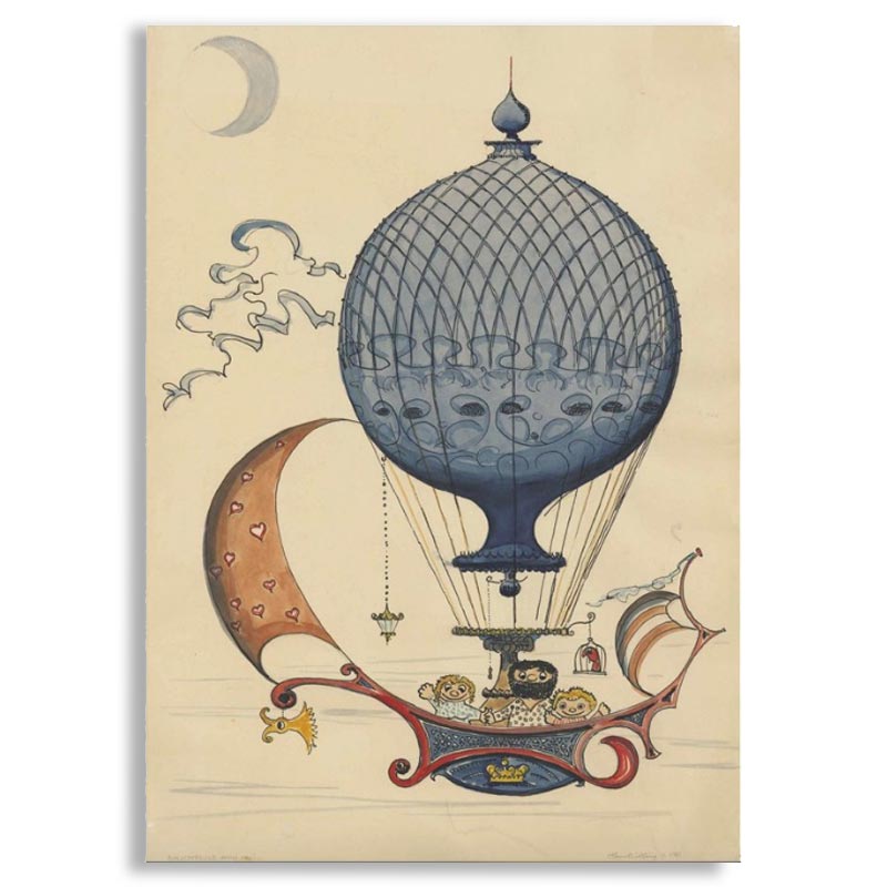 Balloon Travel (1961) poster by Hans Bølling