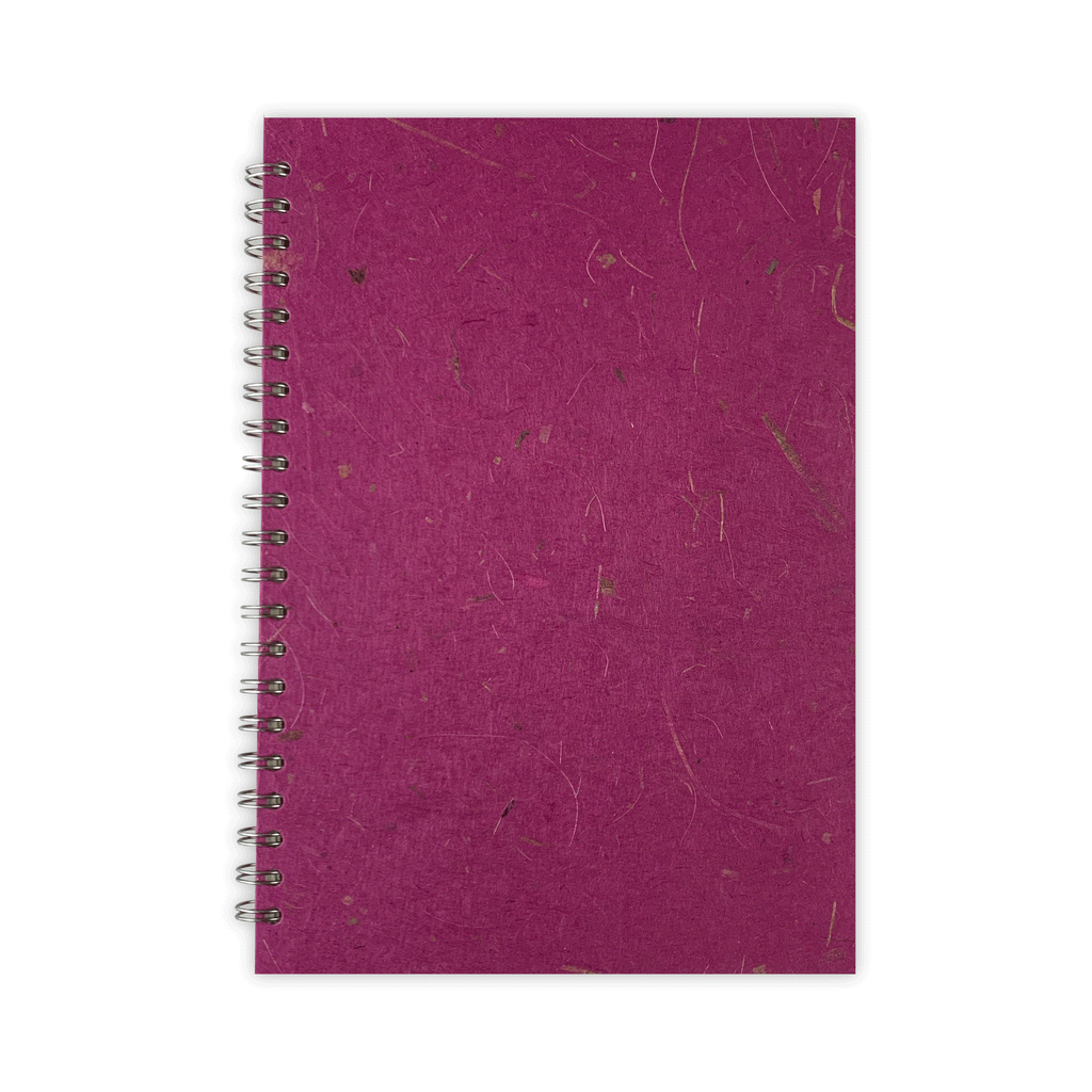 Berry A4 Portrait Spiral Bound Sketchbook by Pink Pig (silk & banana leaf tissue cover)