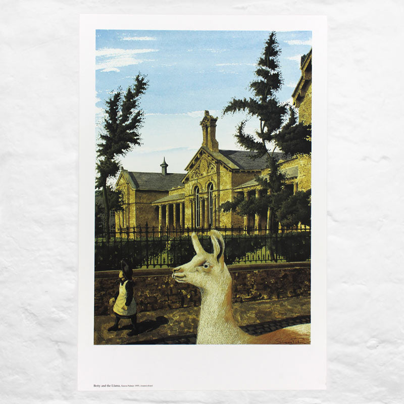 Betty and the Llama Poster by Simon Palmer