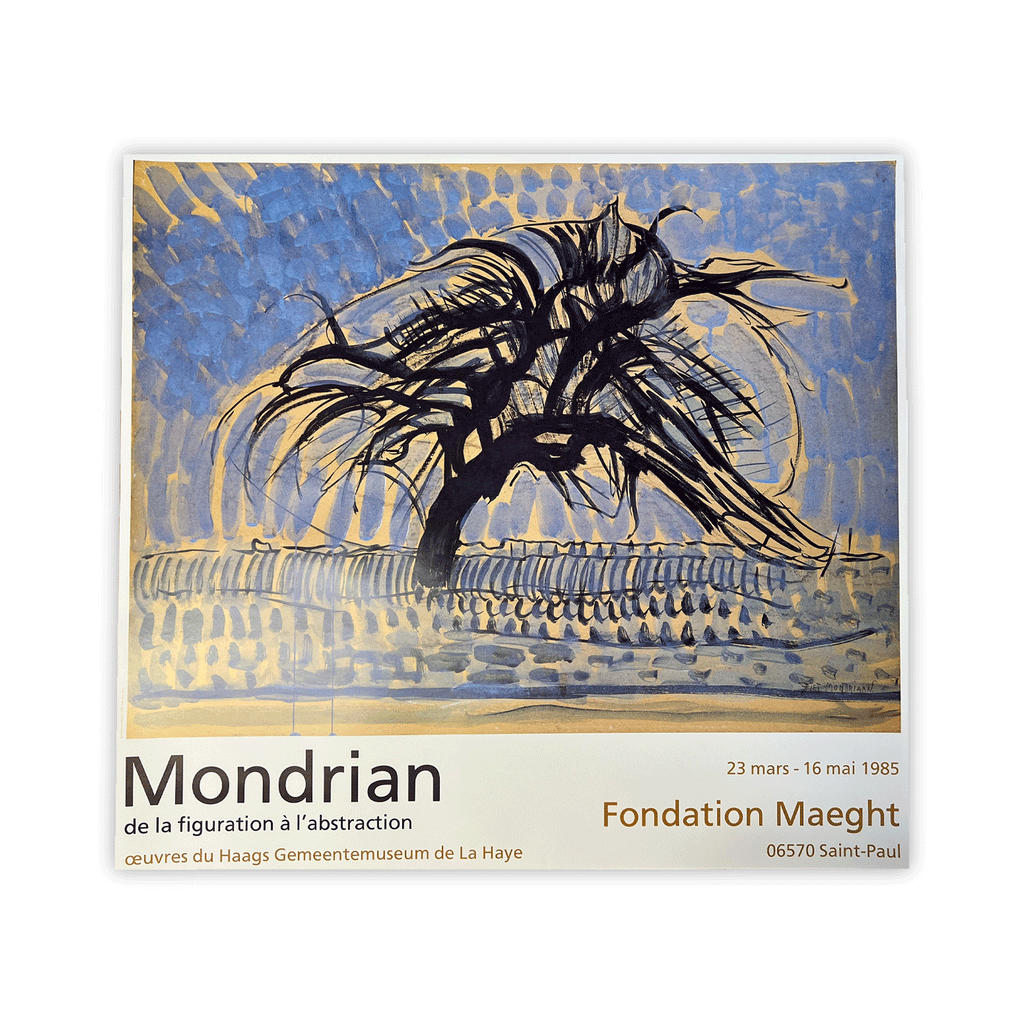 The Blue Tree, 1908 poster by Piet Mondrian