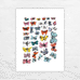 Butterflies, 1955 (Many / Varied Colours) poster by Andy Warhol