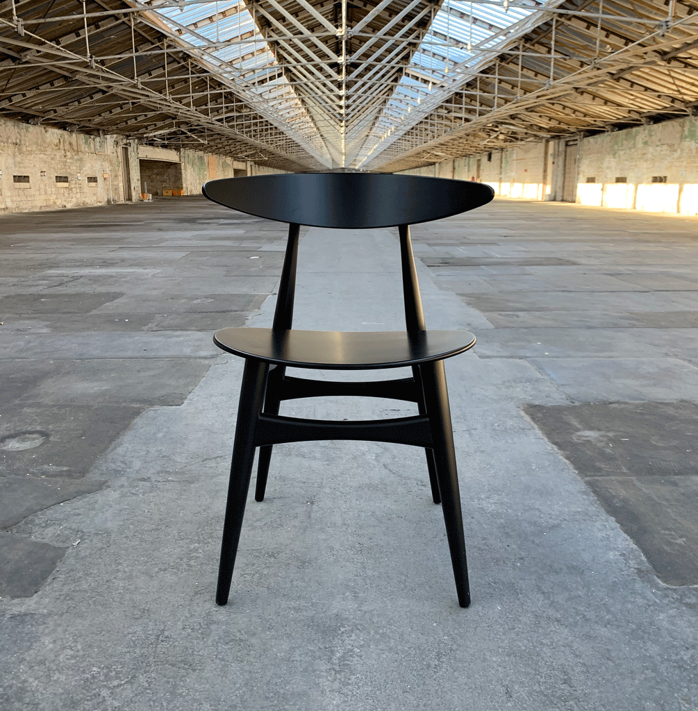 CH33P Chair - black laquered - des. Hans J. Wegner, 1957 (made by Carl Hansen & Son)