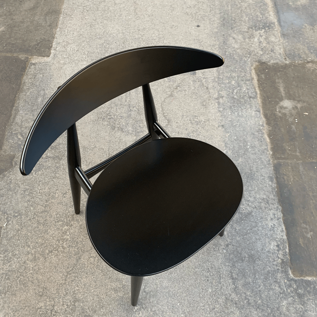 CH33P Chair - black laquered - des. Hans J. Wegner, 1957 (made by Carl Hansen & Son)