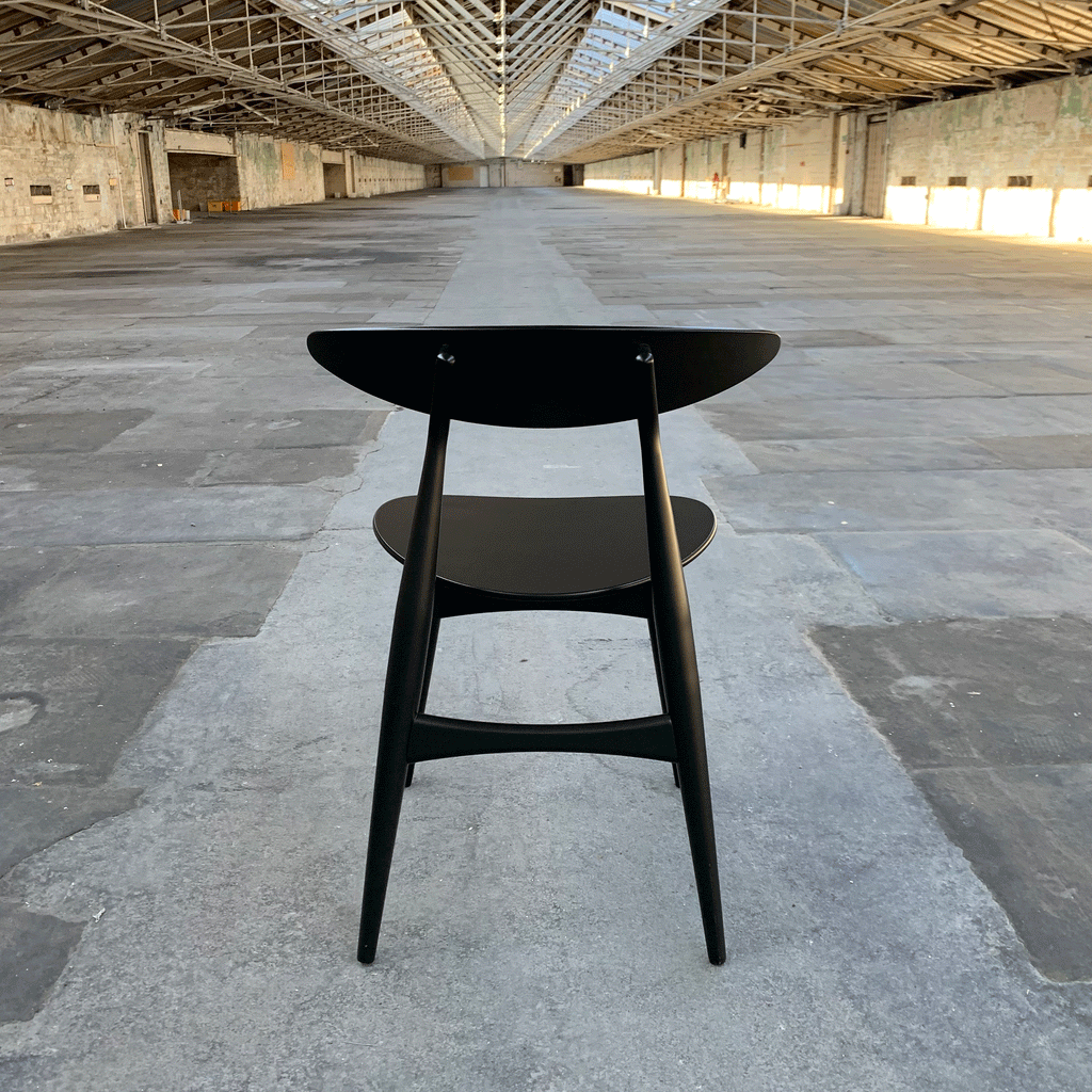 CH33P Chair - black laquered - des. Hans J. Wegner, 1957 (made by Carl Hansen & Son)