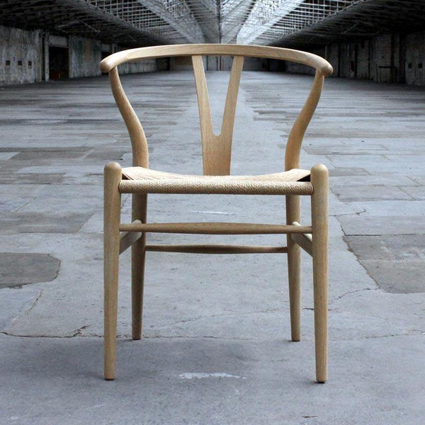 CH24 Wishbone Chair des Hans Wegner, 1950 soaped oak (made by
