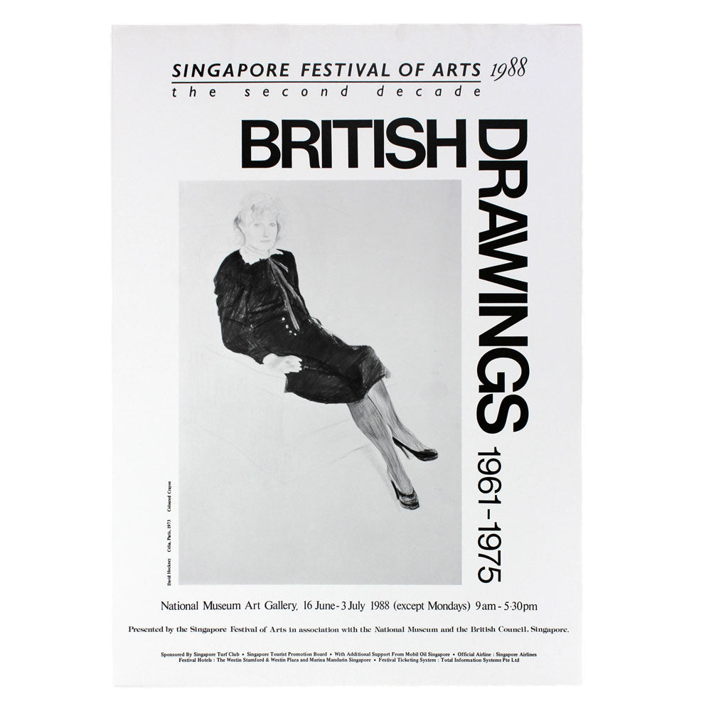 Celia, Singapore Festival of Arts original poster (1988) by David Hockney