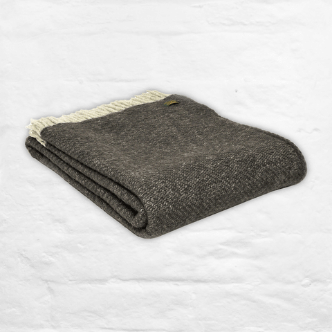 Charcoal Throw - Pure New Wool