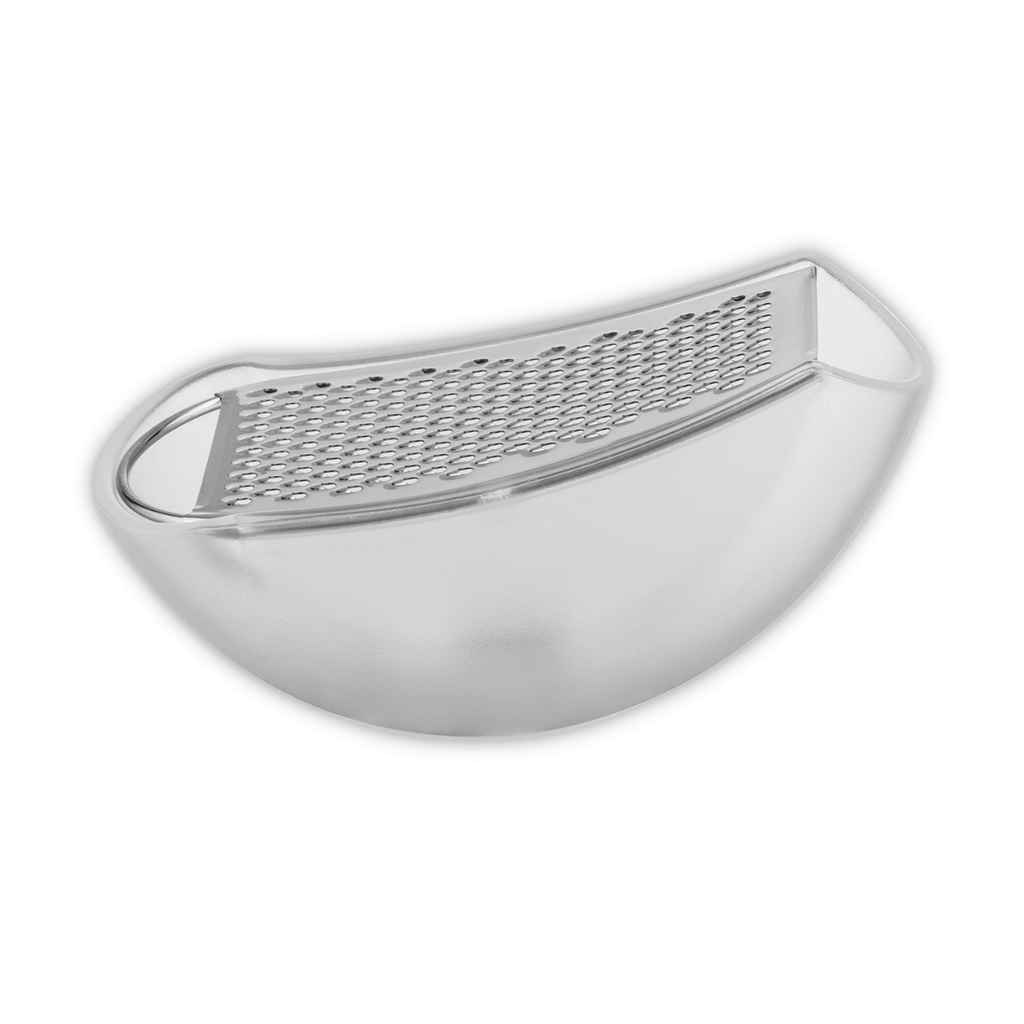 Parmenide grater with cheese cellar des. Alejandro Ruiz for Alessi (clear)