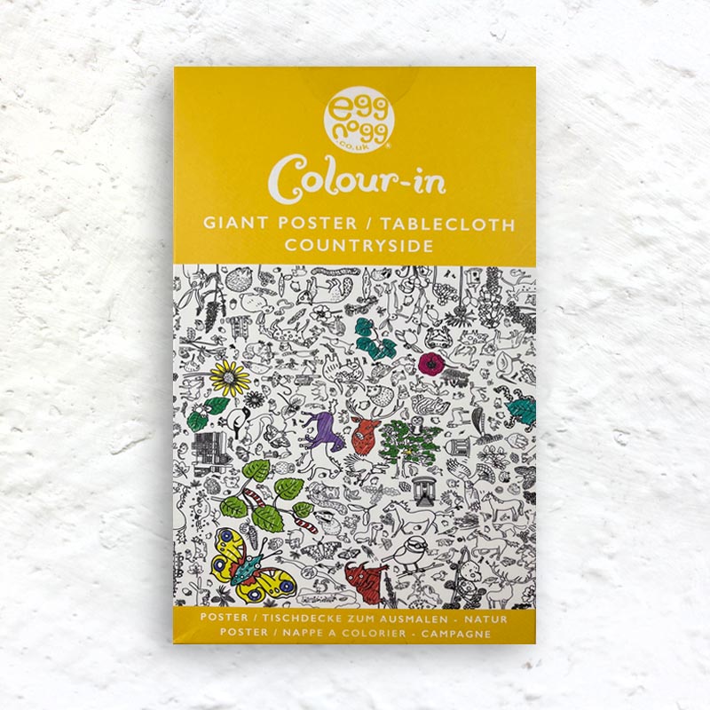 Colour-in Giant Poster / Tablecloth - Teatime, Dinosaurs, Unicorns & Fairies, Amazing Animals, Seaside, Secret Garden, Farm, Countryside