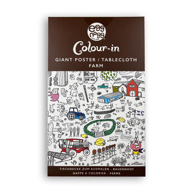 Colour-in Giant Poster / Tablecloth - Teatime, Dinosaurs, Unicorns & Fairies, Amazing Animals, Seaside, Secret Garden, Farm, Countryside