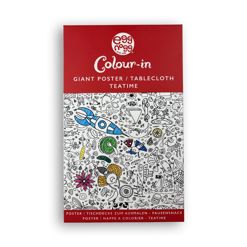 Colour-in Giant Poster / Tablecloth - Teatime, Dinosaurs, Unicorns & Fairies, Amazing Animals, Seaside, Secret Garden, Farm, Countryside