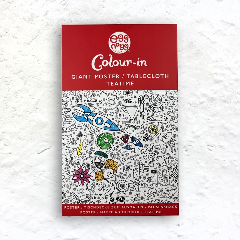 Colour-in Giant Poster / Tablecloth - Teatime, Dinosaurs, Unicorns & Fairies, Amazing Animals, Seaside, Secret Garden, Farm, Countryside
