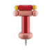 Twergi Corkscrew - Red, Pink & Yellow - des. Ettore Sottsass for Alessi, 1989  (2021 reissue)