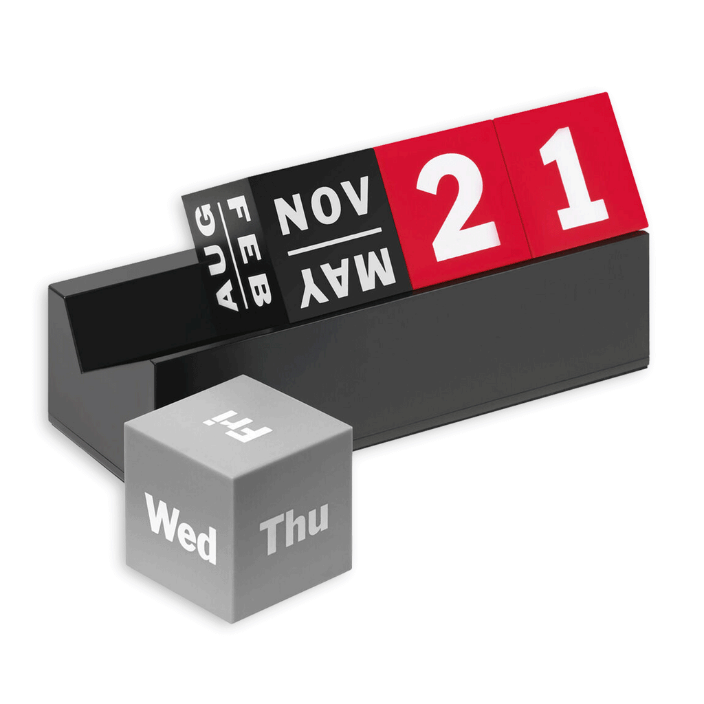 Cubes Perpetual Calendar by MoMA - Black & Red