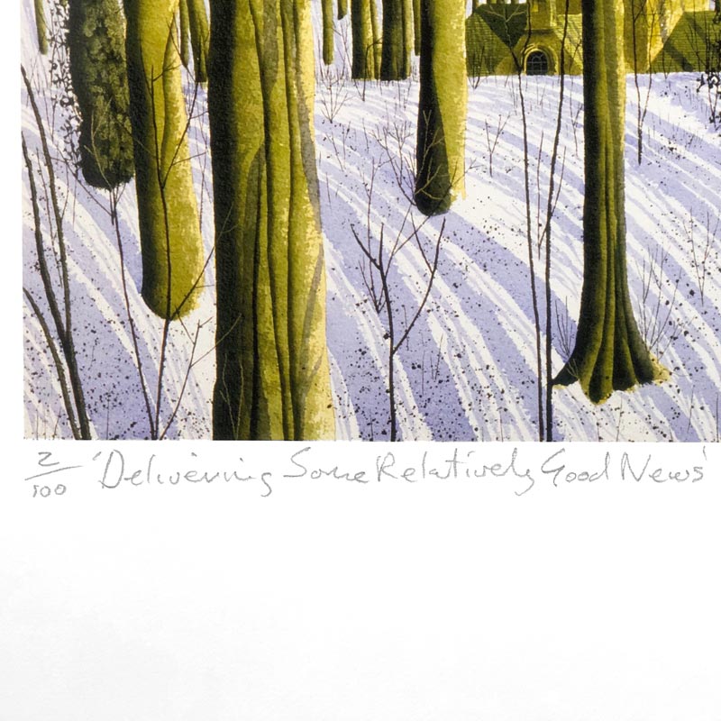 Delivering Some Relatively Good News - Signed Limited Edition Print by Simon Palmer