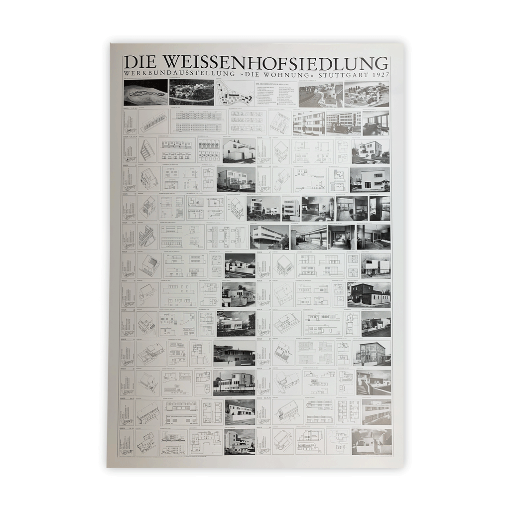 Die Weissenhofsiedlung / The Weissenhof Estate poster (Mies van der Rohe, Corbusier, Gropius etc)