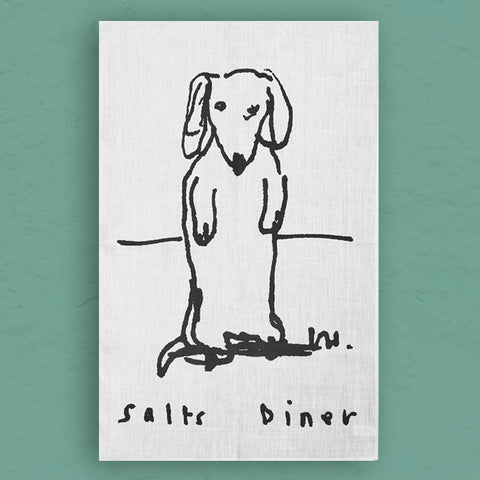 David Hockney Diner Dog Linen Tea Towel