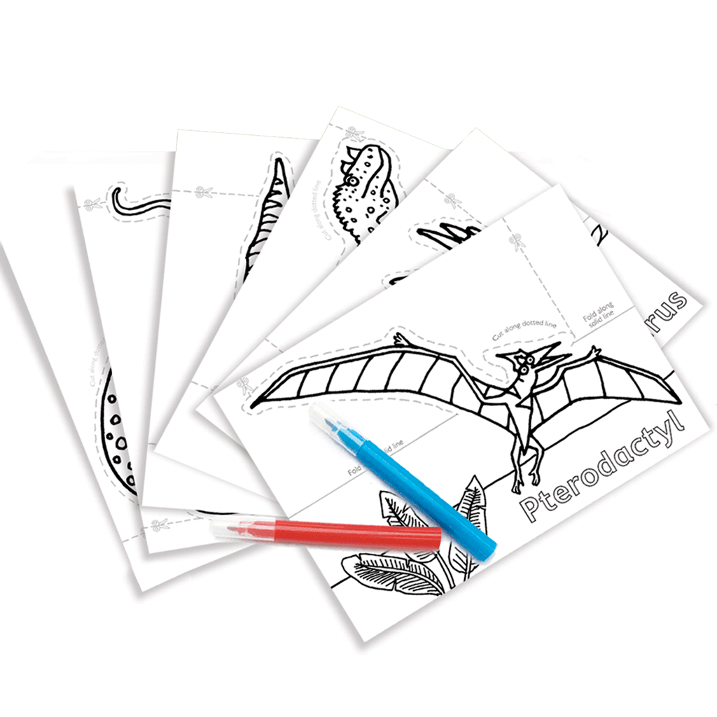 Pop up Dinosaurs Pocket Book - 24 Dinosaurs to colour in