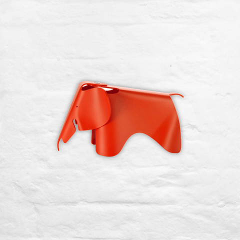 Elephant - small, poppy red - des. Charles and Ray Eames, 1945