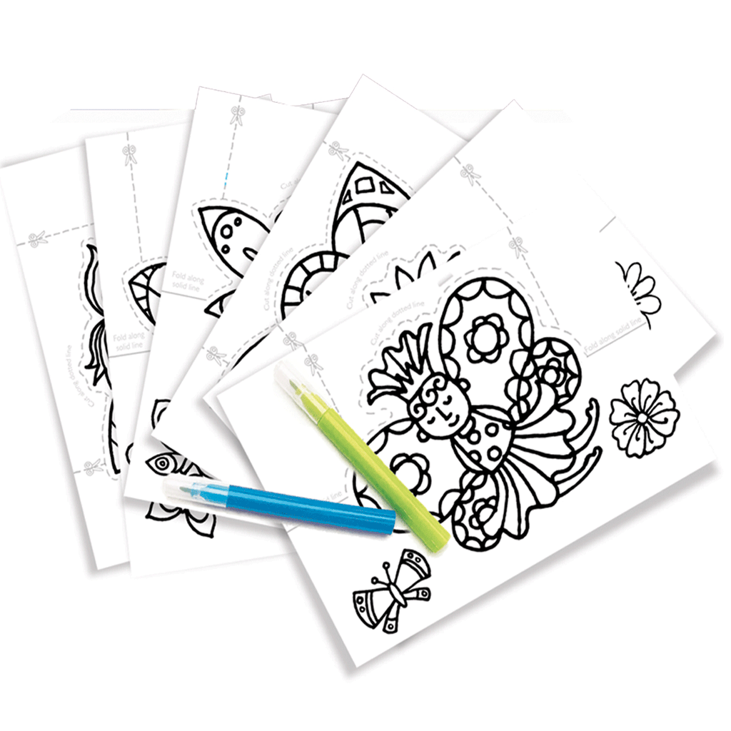 Pop Up Fairies Pocket Book - 24 cards to colour in