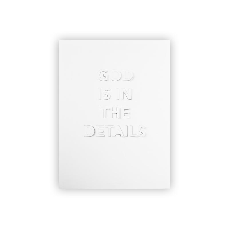 God Is In The Details - Mies van der Rohe Quote Poster