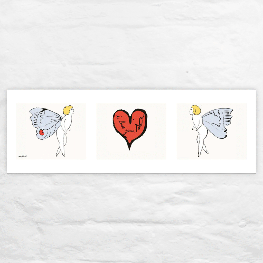 I Love You So, c.1957 (triptych) poster by Andy Warhol