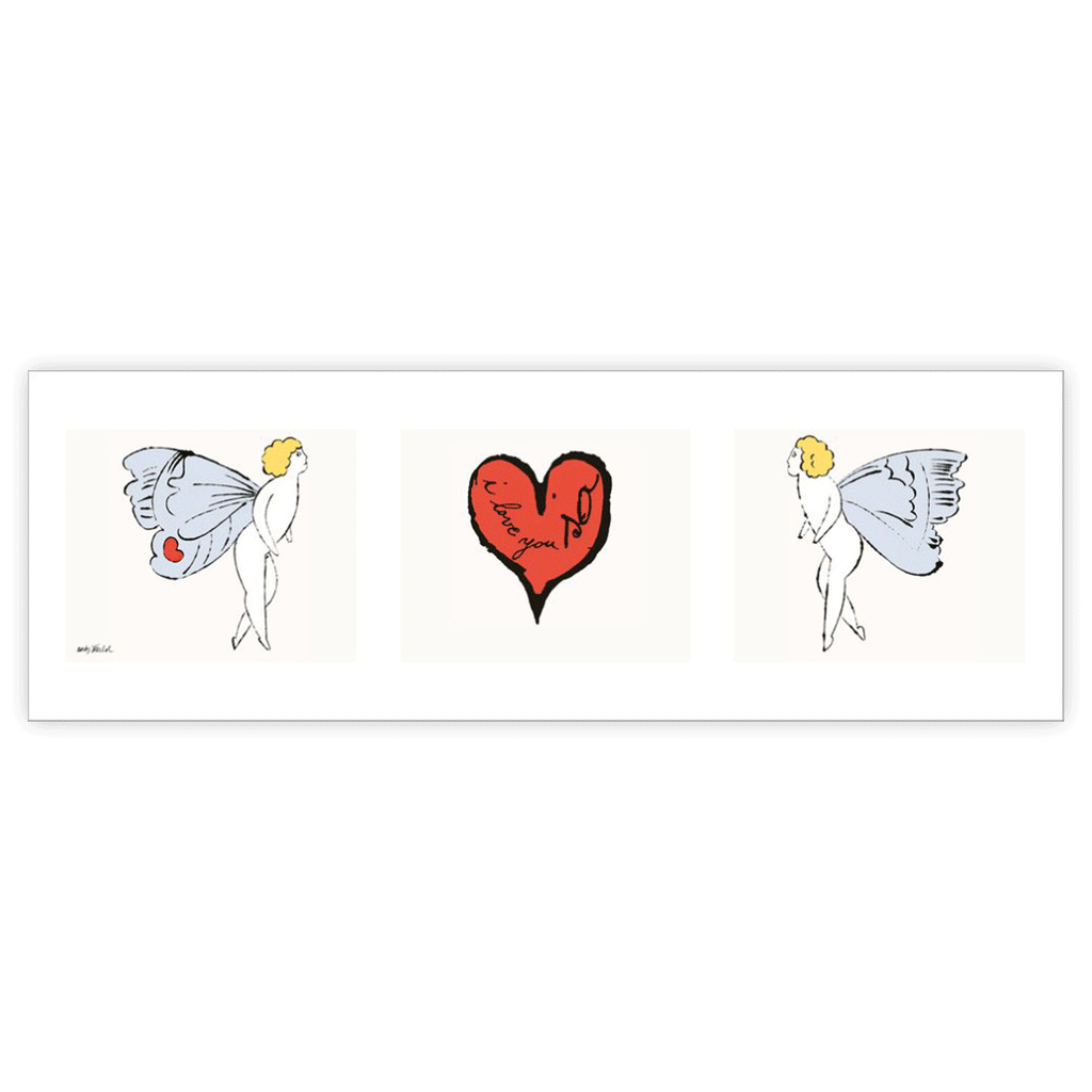 I Love You So, c.1957 (triptych) poster by Andy Warhol