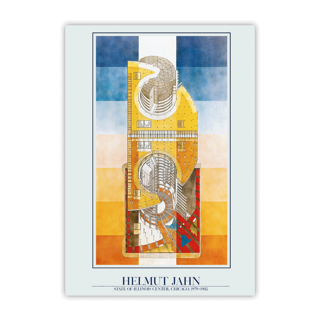 Helmut Jahn: State of Illinois Center / James R Thompson Center Chicago poster