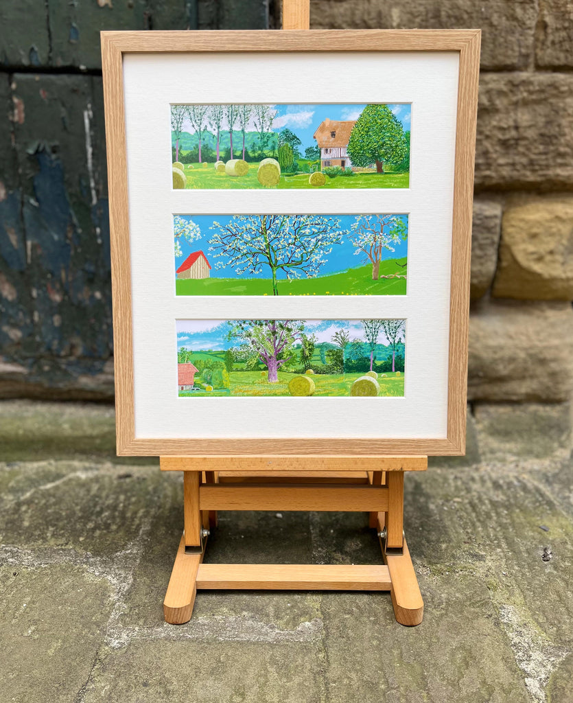 A Year in Normandie Postcard Frame (3 images / portrait)