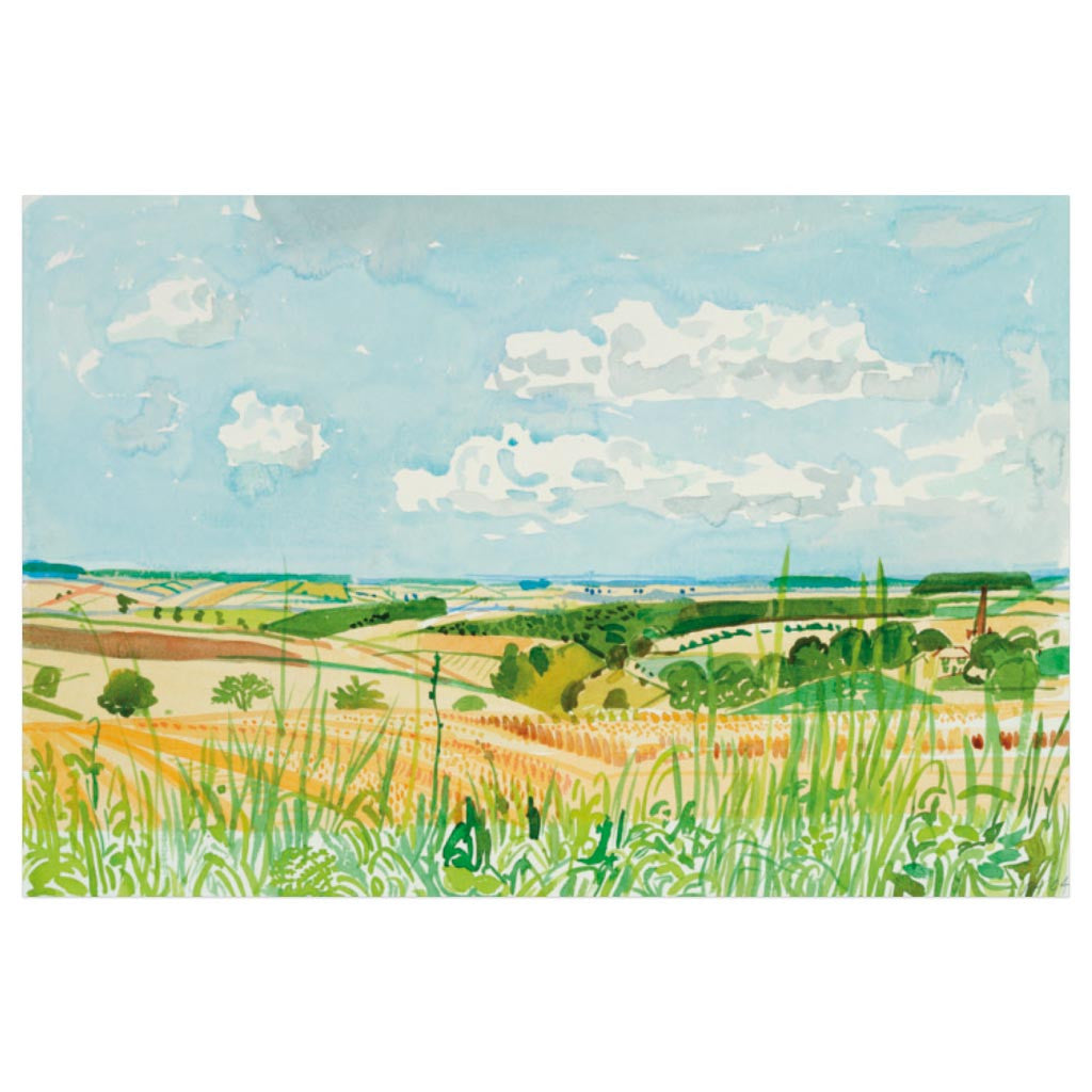 Looking Towards Huggate (Midsummer: East Yorkshire) poster by David Hockney
