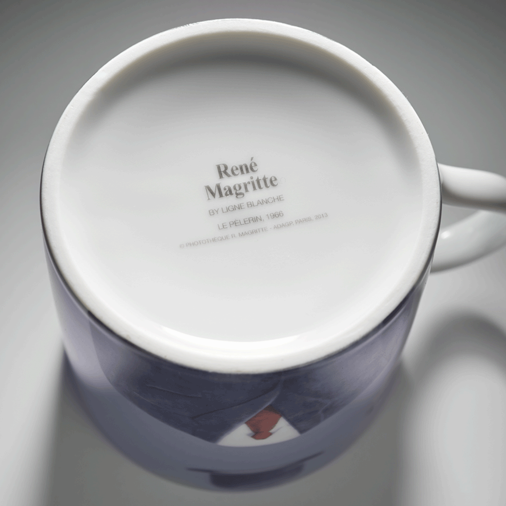 René Magritte 'Pelerin' Limoges Porcelain Mug