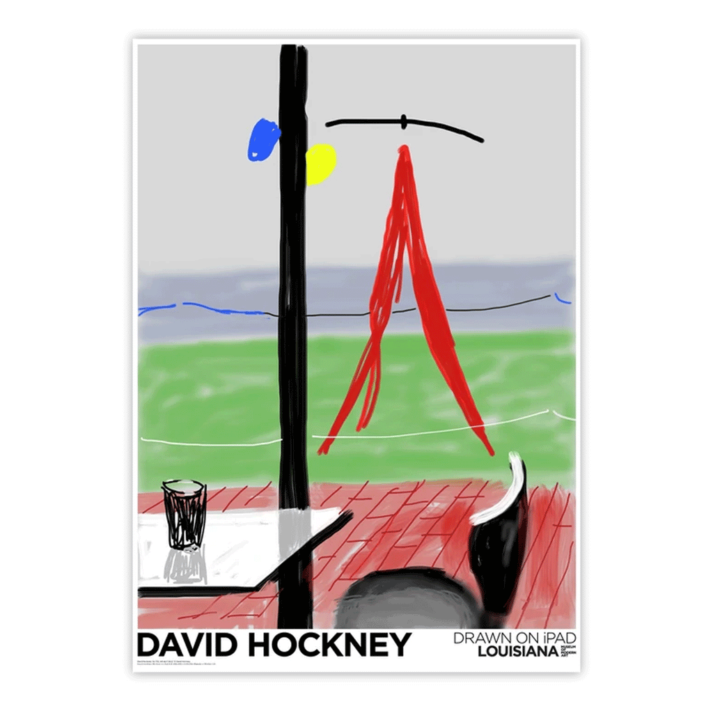 Me Draw on iPad poster by David Hockney