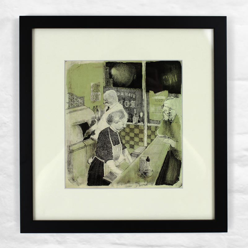 Fish & Chip Shop (1954) Mini-Frame by David Hockney