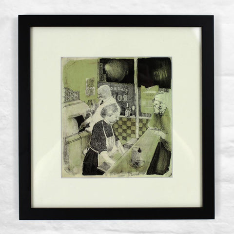 Fish & Chip Shop (1954) Mini-Frame by David Hockney