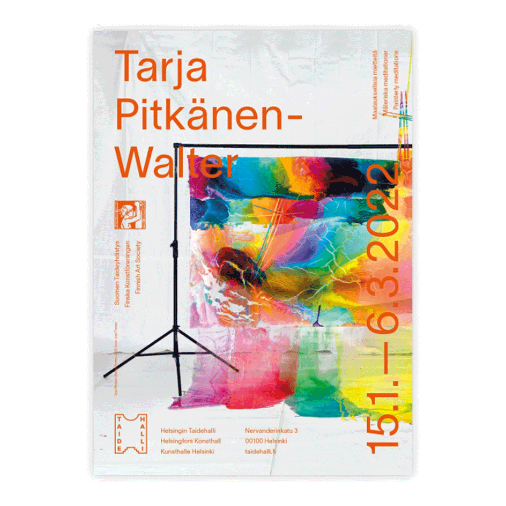 Painterly Meditations exhibition poster by Tarja Pitkänen-Walter