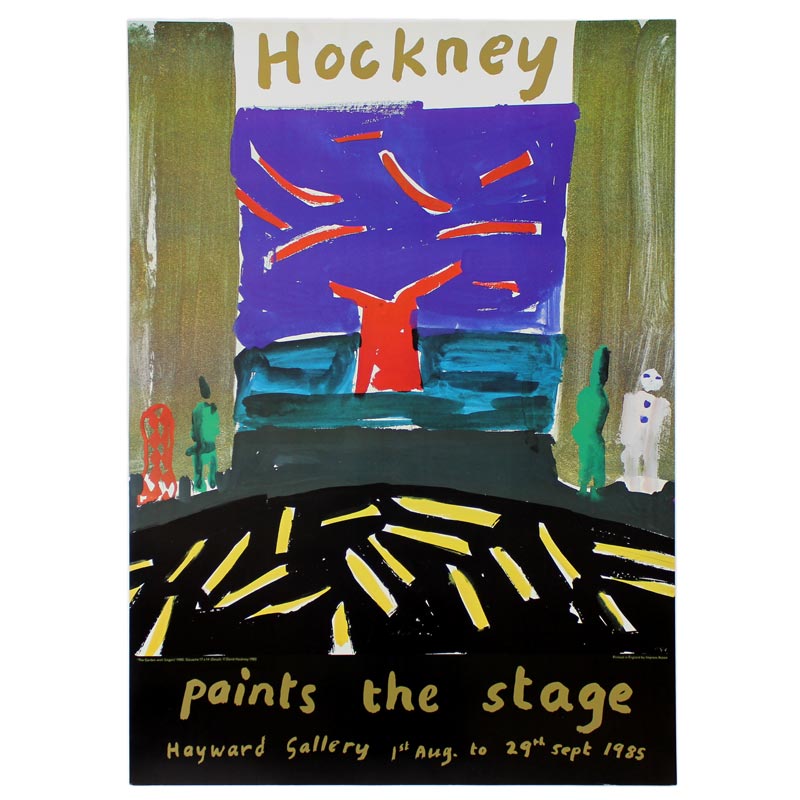 Paints the Stage Hayward Gallery Exhibition Poster by David Hockney